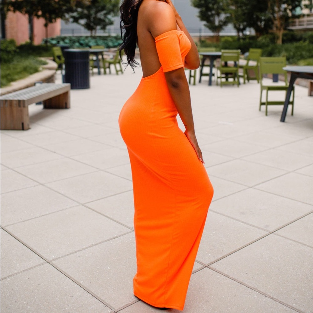 Orange me out maxi dress